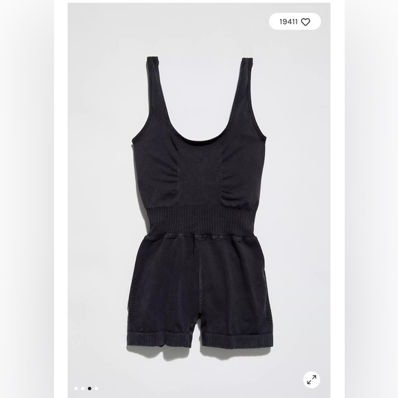 Free People Good Karma Runsie Washed Black XS/S - Picture 3 of 7